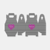 Modern Pink Heart Dank u Bedankdoosjes (Uitgevouwen)