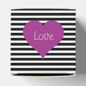 Modern Pink Heart Dank u Bedankdoosjes (Bovenkant)