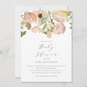 Modern Pink Lemonade Spring Summer Baby shower Kaart (Voorkant)