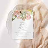 Modern Pink Lemonade Spring Summer Baby shower Kaart