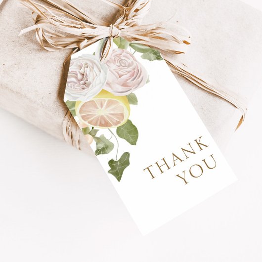 Modern Pink Lemonade Summer Bedankt voor je plezie Cadeaulabel