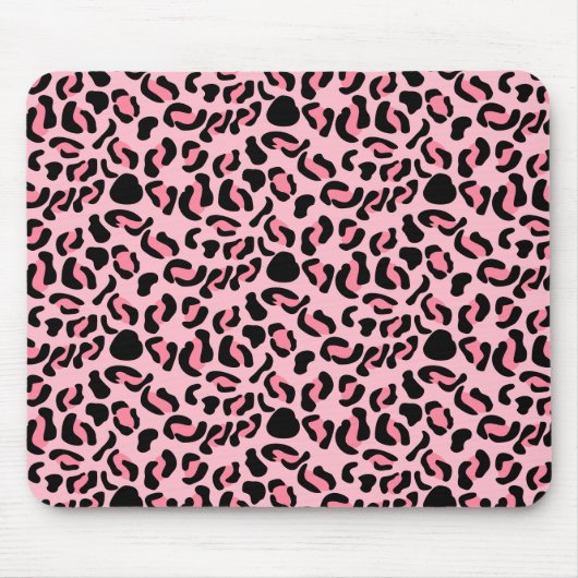 Modern Pink Leopard Pattern Animal Muismat (Voorkant)