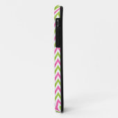Modern Pink Lime Green Chevron & Monogram Case-Mate iPhone Case (Achterkant/links)
