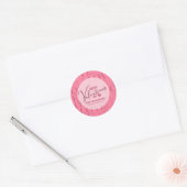 Modern Pink Love Happy Valentine's Day Ronde Sticker (Envelop)