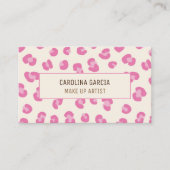 Modern Pink Make-up Artist Visitekaartje (Voorkant)