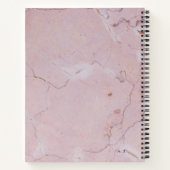 Modern Pink Marble Hoesje Monogrammed Journal Notitieboek (Achterkant)