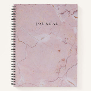 Modern Pink Marble Hoesje Monogrammed Journal Notitieboek