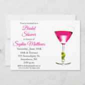 Modern Pink Martini Wedding Vrijgezellenfeest Kaart (Voorkant)