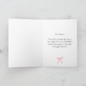 Modern Pink Merry Christmas Folded Feestdagen Kaart (Binnen)