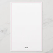 Modern Pink Minimalist Elegant Monogram Briefpapier (Achterkant)