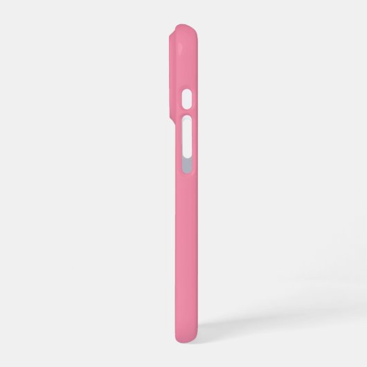Modern Pink Minimalist Vertical Monogram iPhone Ca Hoesje (Linkerkant)