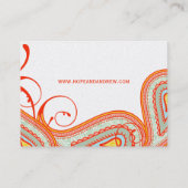 Modern Pink Mint Taupe Oranje Persimmon Wedding Plaatskaartje (Achterkant)