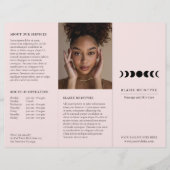 Modern Pink Moon Phases Elegante drievoudige broch (Voorkant)