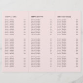 Modern Pink Moon Phases Elegante drievoudige broch (Achterkant)