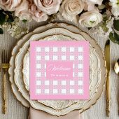 Modern Pink Napkins Personalized Plaid Accent Servet
