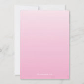 Modern Pink Ombre Garland Cross Commune Kaart (Achterkant)