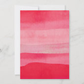 Modern Pink Ombre Waterverf Foto Collage Girl Aankondiging (Achterkant)