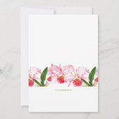MODERN PINK ORCHIDS BRIDAL SHOWER INVITATION KAART (Achterkant)