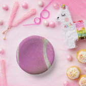 Modern Pink Paarse Tennis Ball Papieren Kommen (Feest)