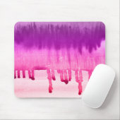 Modern Pink Paarse Waterverf Ombre Muismat (Met muis)