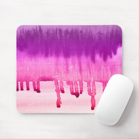 Modern Pink Paarse Waterverf Ombre Muismat (Met muis)