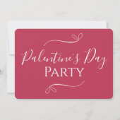 Modern Pink Palentine's Day Party Kaart (Achterkant)