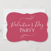 Modern Pink Palentine's Day Party Kaart (Achterkant)