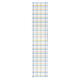 Modern Pink Pastel Gingham Check Christmas Korte Tafelloper