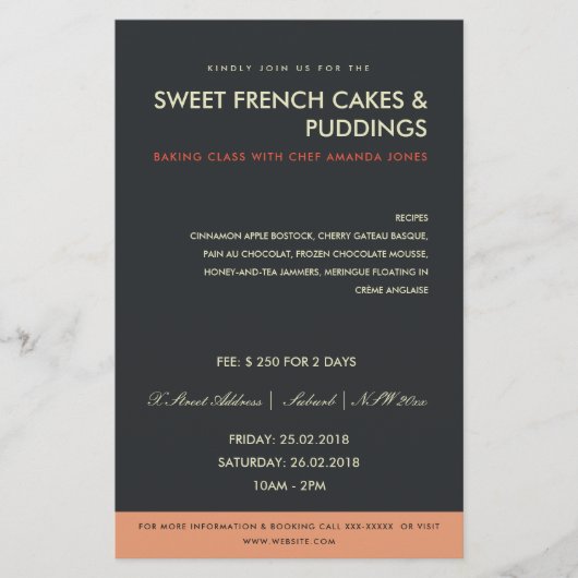 MODERN PINK PEACH FOTO TEMPLATE KLASSEN WORKSHOP FLYER (Voorkant)