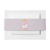 Modern Pink Peach Squiggle Butterflies Quinceañera Uitnodigingen Wikkel (Voorkant Voorbeeld)