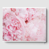 Modern Pink Peony Wedding Guest Book Gastenboek (Achterkant)
