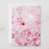 Modern Pink Peony Wedding Invitation Kaart (Achterkant)