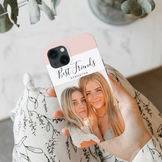 Modern Pink | Personal Photo Best Friends Gift Case-Mate iPhone Case