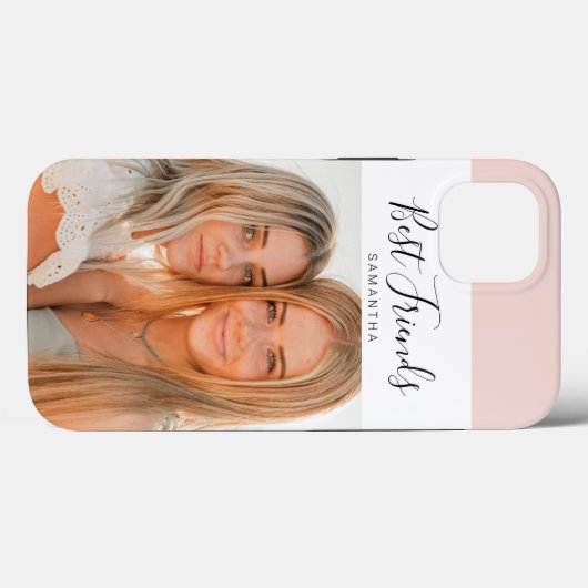 Modern Pink | Personal Photo Best Friends Gift Case-Mate iPhone Case (Achterkant (horizontaal))