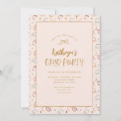 Modern Pink Photo Graduation Party Announcement Kaart (Achterkant)