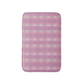Modern Pink Plaid Bath Mat (Voorkant Verticaal)