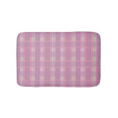 Modern Pink Plaid Bath Mat (Voorkant)