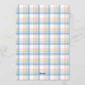 Modern Pink Plaid Check Christmas Photo Card Feestdagenkaart (Achterkant)