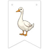 Modern Pink Plaid Een Gekke Gans Eerste Verjaardag Vlaggetjes (Eerste vlag)