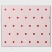 Modern Pink & Red Polka Dots Pattern Cadeaupapier (Vlak)