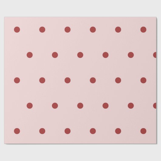 Modern Pink & Red Polka Dots Pattern Cadeaupapier (Vlak)