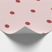 Modern Pink & Red Polka Dots Pattern Cadeaupapier (Hoek)