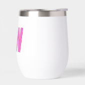 Modern Pink Red Shadow Monogram Personalized (Links)