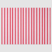 Modern Pink Red Striped Christmas Tissuepapier (Voorkant)