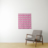 MODERN PINK ROSE TAPESTRY WANDKLEED (In situ)