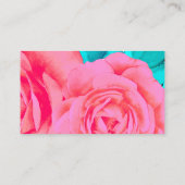 Modern Pink Rose Wedding Registry Kaart (Achterkant)