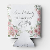 Modern Pink Roses Congratulations Graduation Blikjeskoeler (Achterkant)