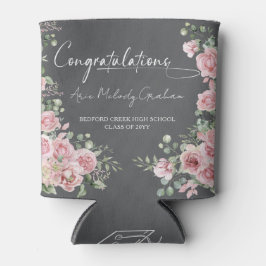 Modern Pink Roses Congratulations Graduation Blikjeskoeler