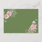 Modern Pink Roses Details Graduation Informatiekaartje (Achterkant)