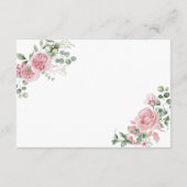 Modern Pink Roses Details Graduation Informatiekaartje (Achterkant)